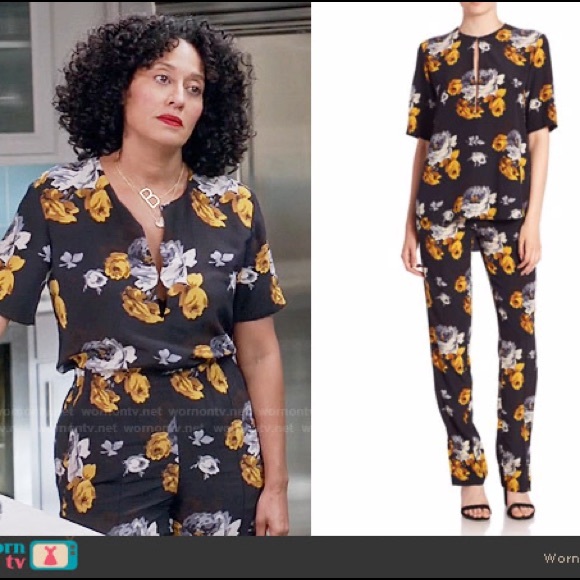 THEORY Viewpine Distressed Floral Pant - Picture 5 of 11